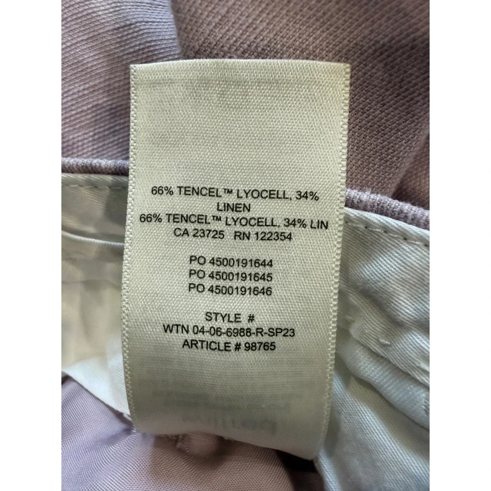 Wilfred Lavender Purple Effortless Pant High Waisted Linen Blend 10 Minimalist